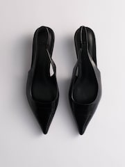The Set Kitten Heel Slingback Shoes Black - Image 5 of 6