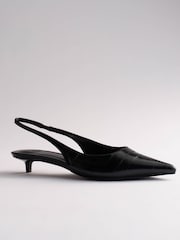 The Set Kitten Heel Slingback Shoes Black - Image 6 of 6