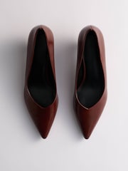 The Set Kitten Heel Court Shoes Tan Brown - Image 5 of 6