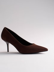 The Set High Heel Court Shoes Chocolate Brown - Image 1 of 3