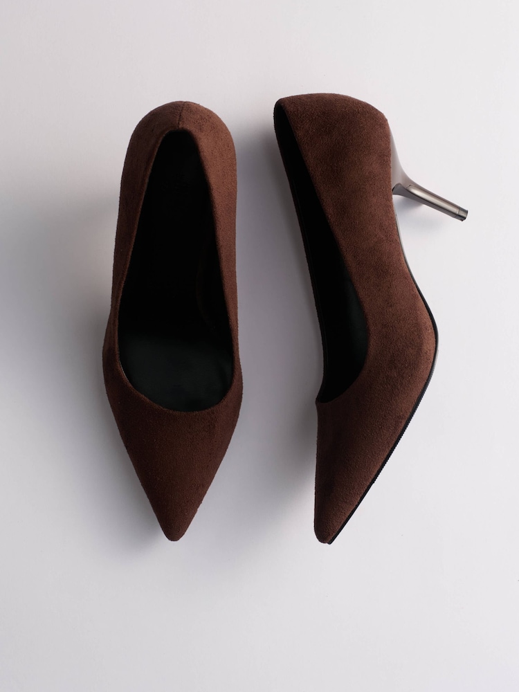 The Set High Heel Court Shoes Chocolate Brown - Image 2 of 3