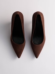 The Set High Heel Court Shoes Chocolate Brown - Image 3 of 3