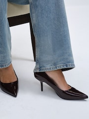 The Set High Heel Court Shoes Burgundy Red - Image 3 of 5