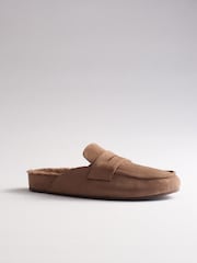 The Set Faux Suede Backless Clog Loafers Taupe Brown - Image 4 of 6