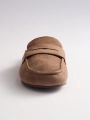 The Set Faux Suede Backless Clog Loafers Taupe Brown - Image 5 of 6