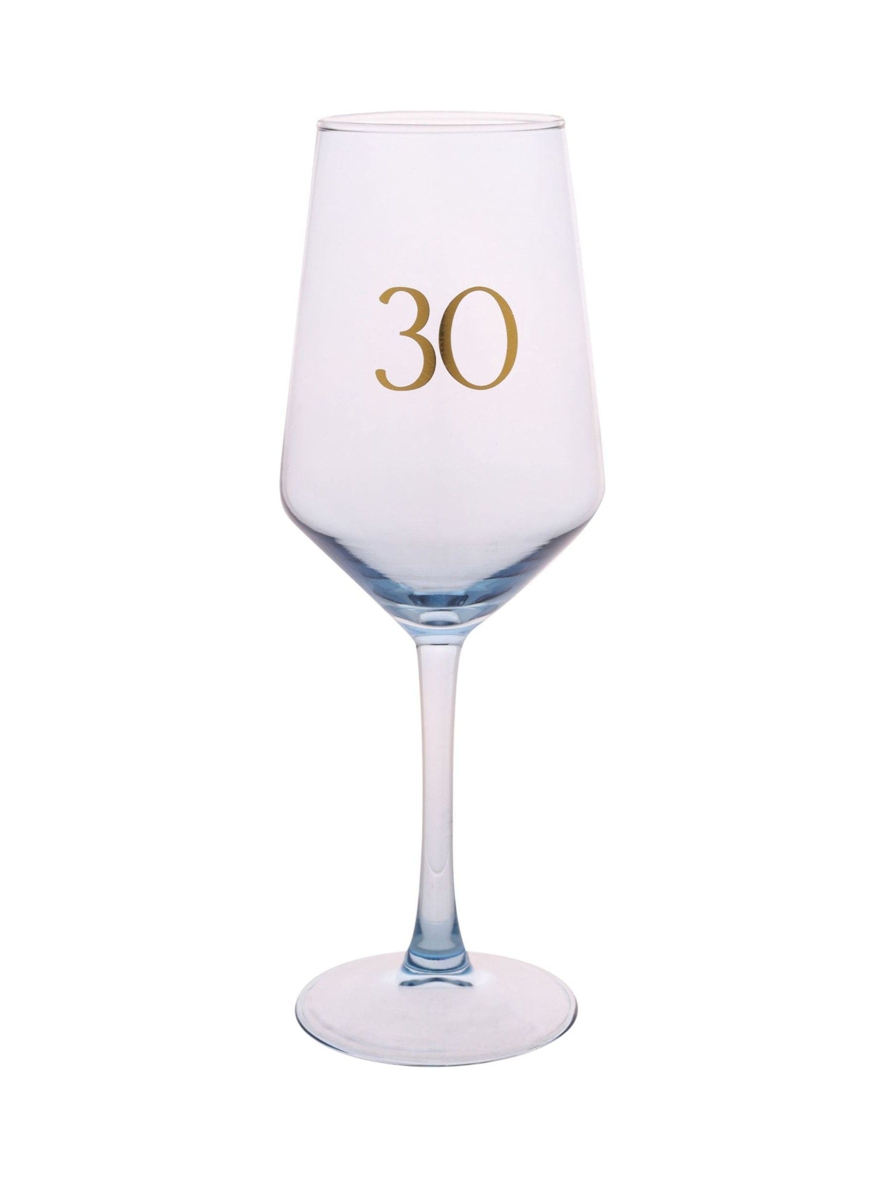 Confetti Unisex Light Blue Widdop Wine Glass