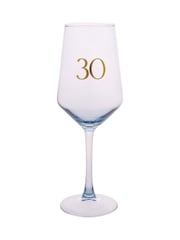 Widdop Light Blue Wine Glass - Image 1 of 2