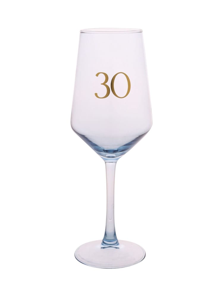 Widdop Light Blue Wine Glass - Image 1 of 2