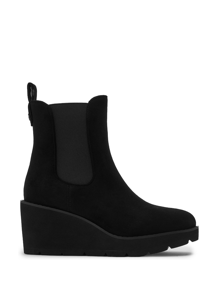 Moda in Pelle Black Allby Wedge Chelsea Boots - Image 1 of 4