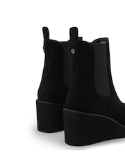 Moda in Pelle Black Allby Wedge Chelsea Boots - Image 3 of 4