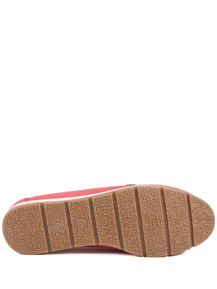 Pavers Red Breathable Buckle Detailed Moccasins - Image 5 of 5 Pavers Red Breathable Buckle Detailed Moccasins - Image 5 of 5