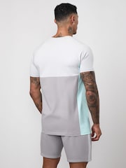 Gym King Grey Contrast Panel T-Shirt - Image 3 of 4