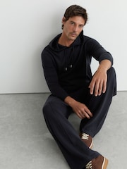 Reiss Navy Wirral Merino Wool-Blend Relaxed-Fit Joggers - Image 3 of 8