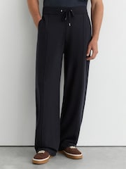 Reiss Navy Wirral Merino Wool-Blend Relaxed-Fit Joggers - Image 4 of 8