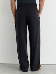 Reiss Navy Wirral Merino Wool-Blend Relaxed-Fit Joggers - Image 5 of 8