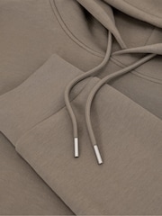 Reiss Mushroom Brown Dane Premium Interlock Hoodie - Image 6 of 6