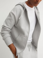 Reiss Manchester R-Flex Zip-Through Knitted Hoodie - תמונה 1 מתוך 10