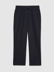 Reiss Navy Form Premium Interlock Straight-Leg Joggers - Image 2 of 6
