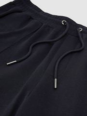 Reiss Navy Form Premium Interlock Straight-Leg Joggers - Image 6 of 6