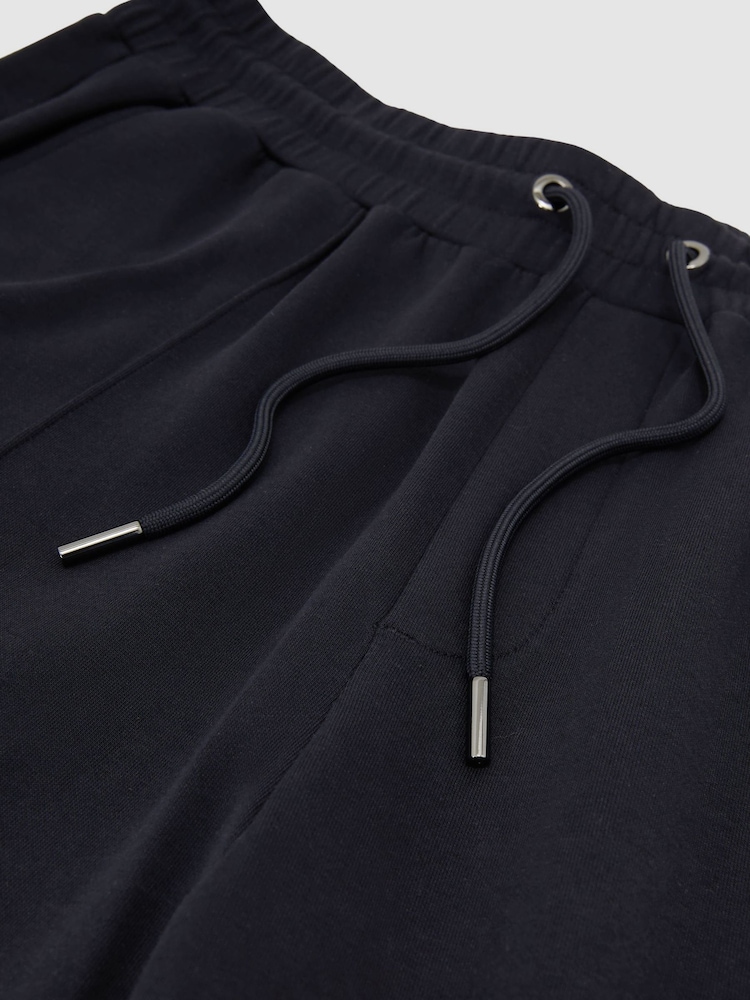 Reiss Navy Form Premium Interlock Straight-Leg Joggers - Image 6 of 6 Reiss Navy Form Premium Interlock Straight-Leg Joggers - Image 6 of 6