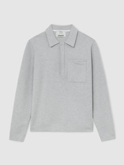 Reiss Gorbridge R-Flex Half-Zip Knitted Polo Jumper - תמונה 2 מתוך 8