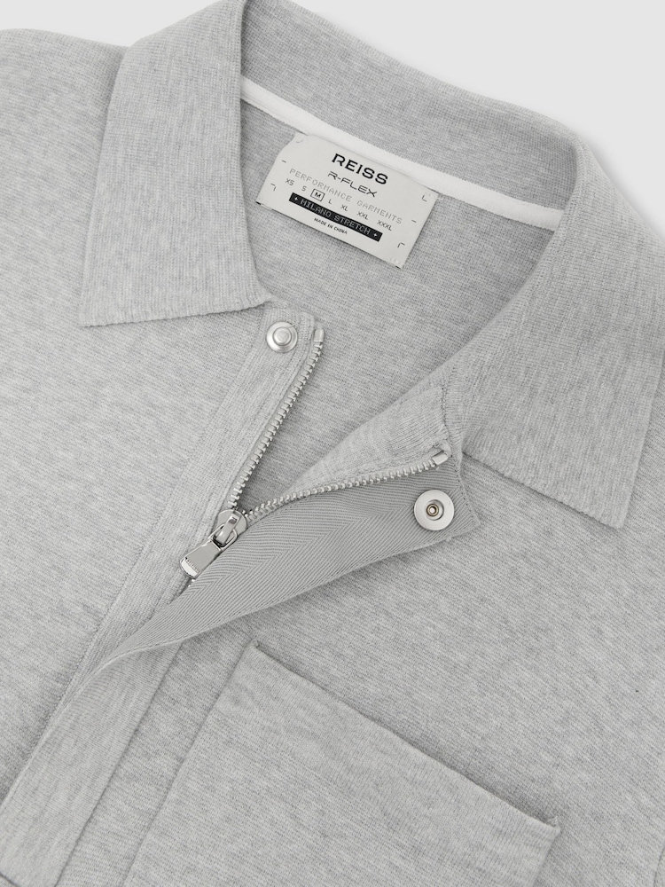 Reiss Gorbridge R-Flex Half-Zip Knitted Polo Jumper - תמונה 8 מתוך 8 Reiss Gorbridge R-Flex Half-Zip Knitted Polo Jumper - תמונה 8 מתוך 8