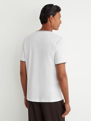 Reiss White Ainsley Air-Water Cotton Tipped Tailored-Fit T-Shirt - Image 5 of 6