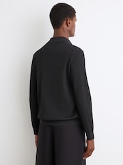Reiss Dark Green Admiral Ribbed Half-Button Polo Shirt - Image 5 of 7