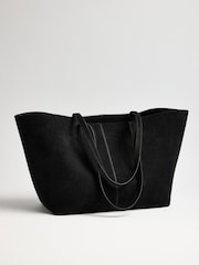 The Set Tote Bag Black Faux Suede - Image 2 of 5