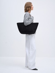 The Set Tote Bag Black Faux Suede - Image 3 of 5