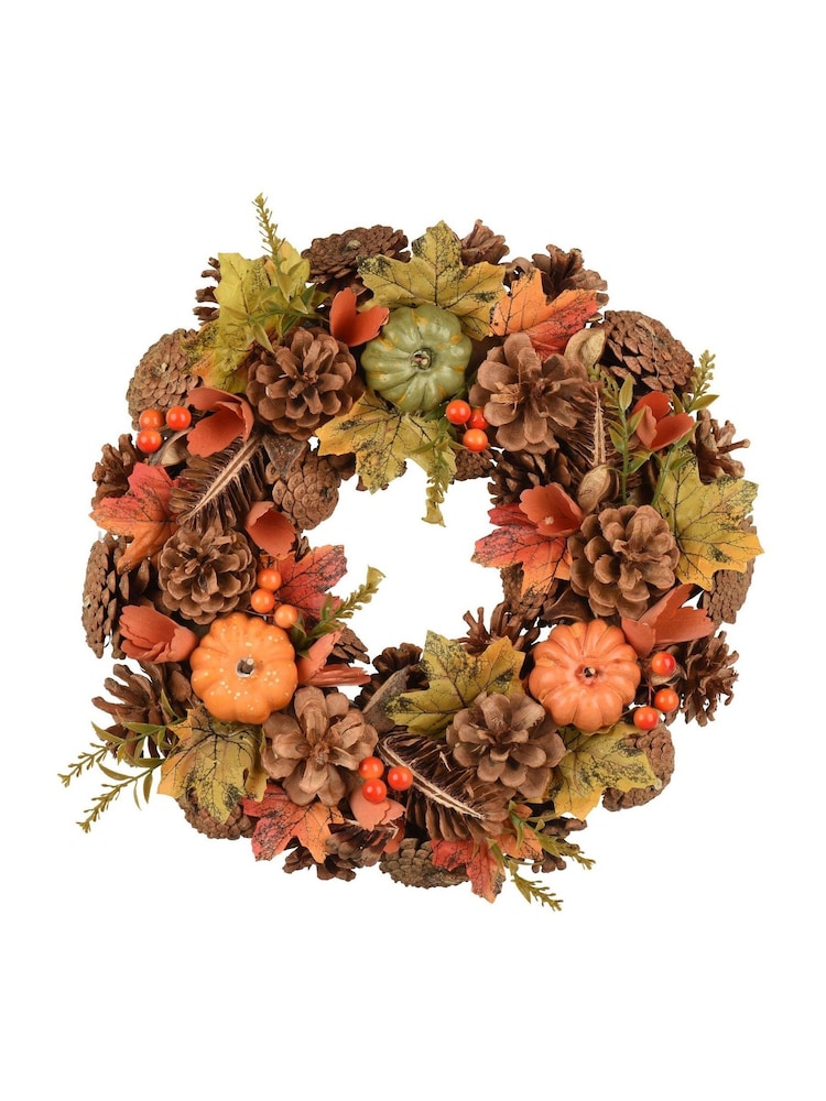 Decoris 33cm Autumnal Pinecone Wreath - Image 2 of 2 Decoris 33cm Autumnal Pinecone Wreath - Image 2 of 2