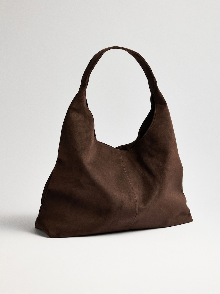 The Set Slouchy Shoulder Bag Brown Suede - Image 2 of 2 The Set Slouchy Shoulder Bag Brown Suede - Image 2 of 2