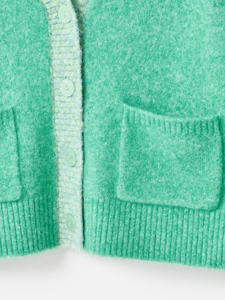 Oliver Bonas Green V-Neck Knitted Cardigan - Image 8 of 8