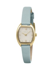 Radley Green Pale Gold Plated Tonneau Shaped Case Pistachio Leather Strap Watch - Image 2 of 4
