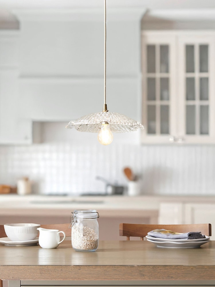 Gallery Home Clear Glass Orchid 1 Pendant Light - Image 1 of 5