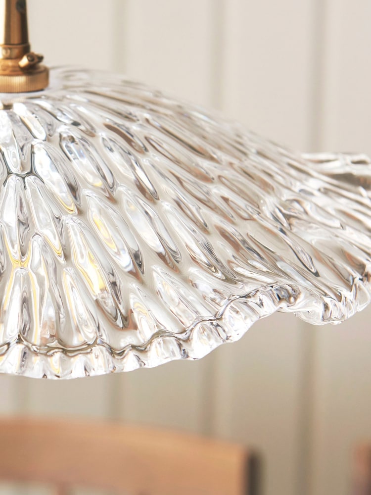 Gallery Home Clear Glass Orchid 1 Pendant Light - Image 2 of 5