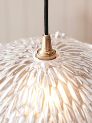 Gallery Home Clear Glass Orchid 1 Pendant Light - Image 3 of 5