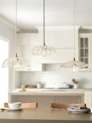 Gallery Home Clear Glass Orchid 1 Pendant Light - Image 4 of 5