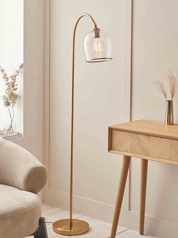 Gallery Home Aged Brass Ashton Floor Light - Image 1 of 5