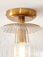 Gallery Home Vintage Brass Somerly Domed Ceiling Light - Image 3 of 4