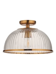Gallery Home Vintage Brass Somerly Domed Ceiling Light - Image 4 of 4