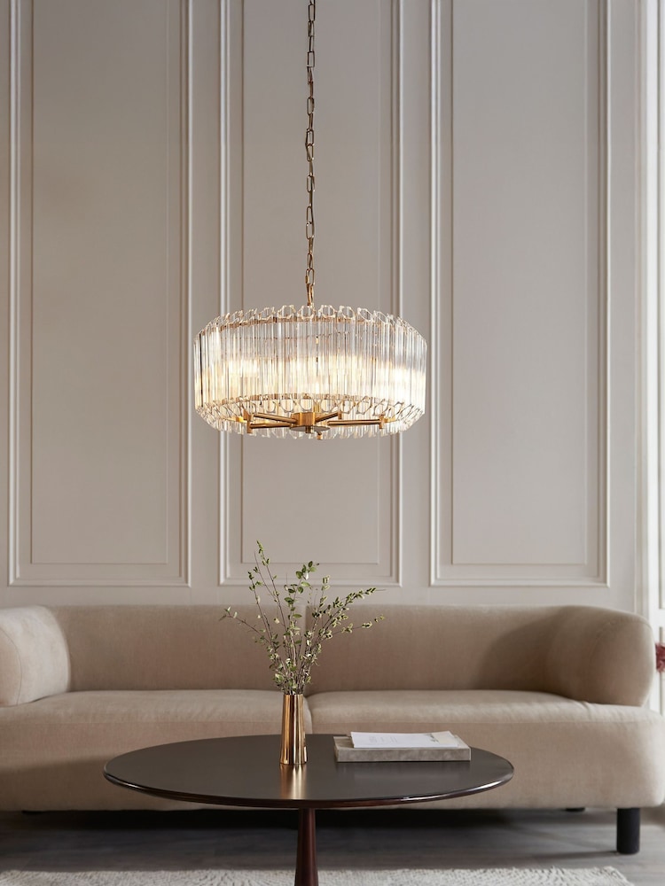 Gallery Home Aged Brass Valera 5 Pendant Light - Image 1 of 6 Gallery Home Aged Brass Valera 5 Pendant Light - Image 1 of 6