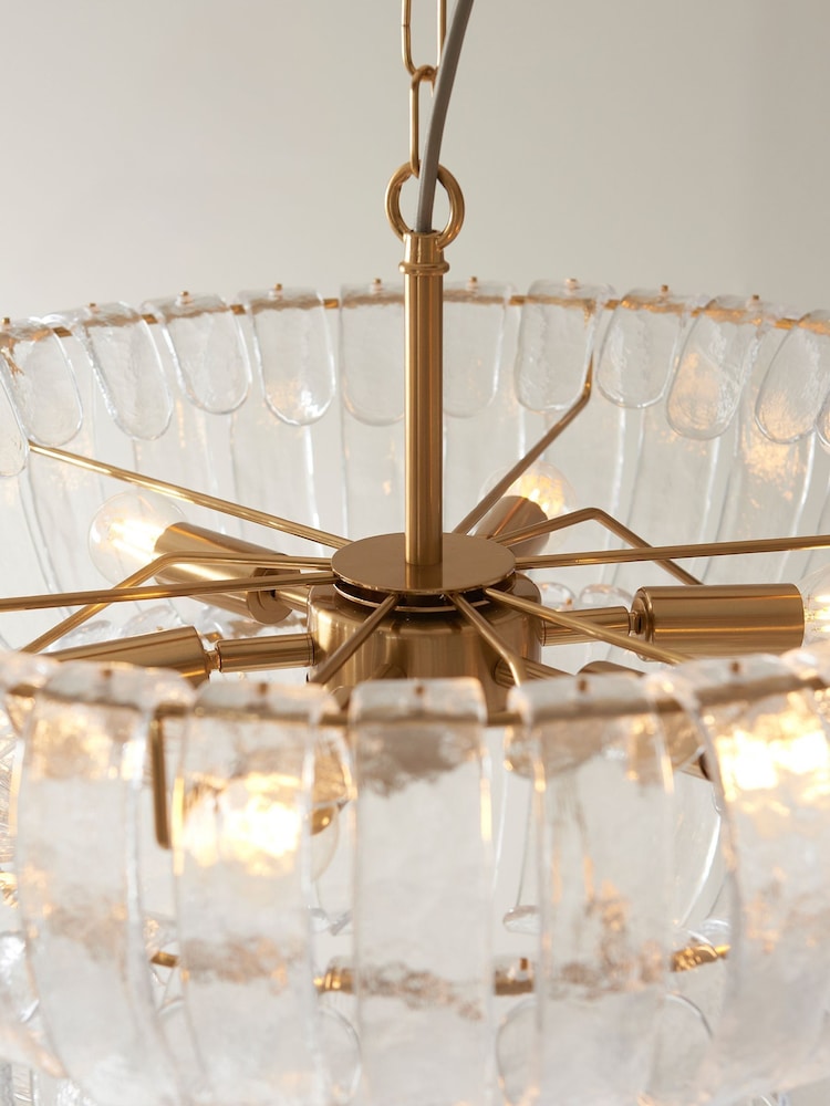 Gallery Home Aged Brass Montclair 6 Pendant Light - Image 2 of 5