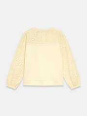 Amarillo - Mint Velvet Cotton Blend Broderie Sweatshirt - Imagen 6 de 6