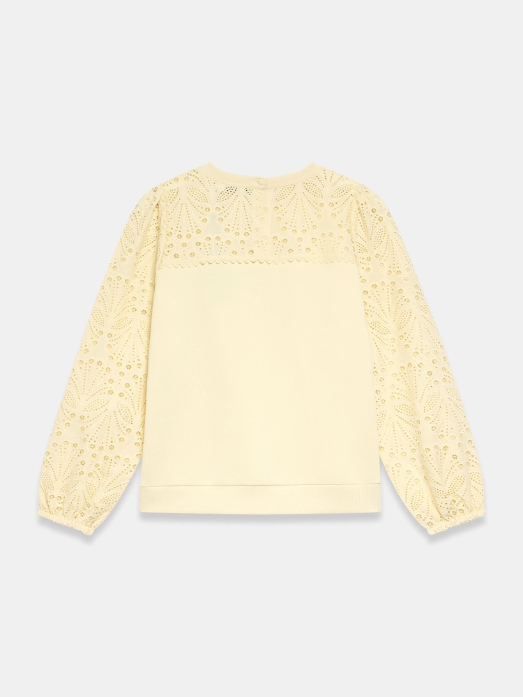 Amarillo - Mint Velvet Cotton Blend Broderie Sweatshirt - Imagen 6 de 6 Amarillo - Mint Velvet Cotton Blend Broderie Sweatshirt - Imagen 6 de 6