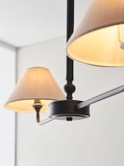 Gallery Home Matt Black Lina 2 Pendant Light - Image 2 of 5