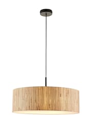 Gallery Home Black Natural Longford 3 Ceiling Pendant Light - Image 4 of 4