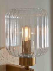 Gallery Home Beige Travine Ribbed Wall Light Marble - Image 3 of 4