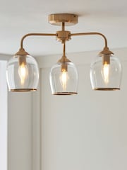 Gallery Home Aged Brass Ashton Ceiling Light - Image 1 of 5