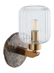 Gallery Home Dark Brown Travine Ribbed Wall Light Marble - Image 4 of 4